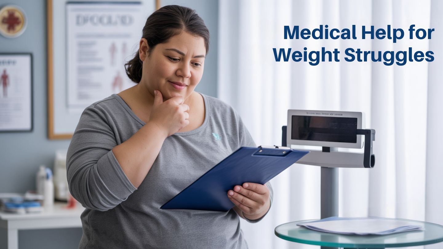 Woman In Medical Setting Considering Weight Loss Options